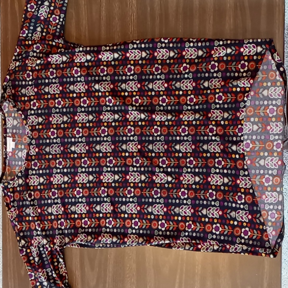 Lularoe XXS Flowered Short Sleeved Shirt